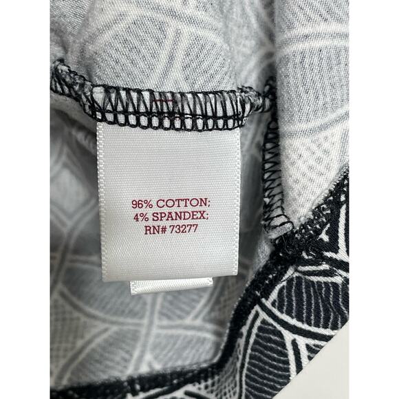 Authentic American Heritage Geometric Crop Tank Top Sleeveless Black White XL - Picture 6 of 9